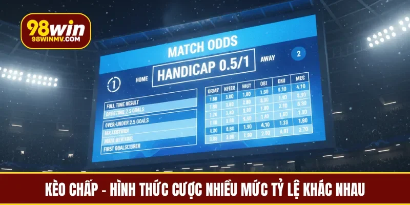 Kèo chấp - Hình thức cược nhiều mức tỷ lệ khác nhau