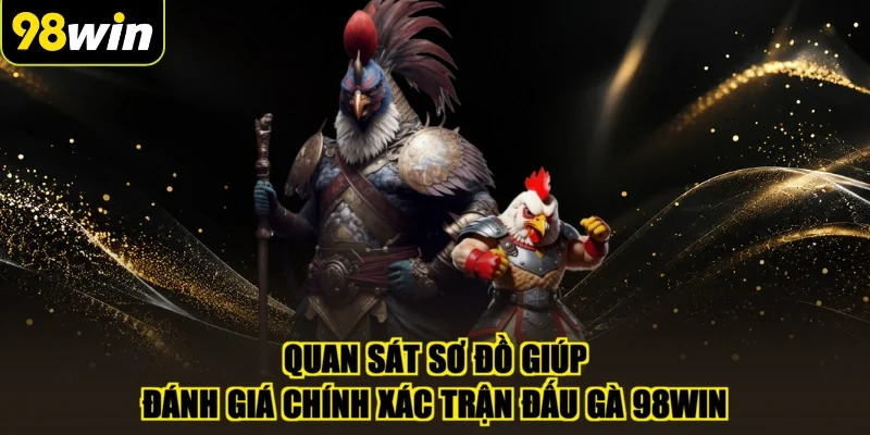 Quan sát sơ đồ giúp đánh giá chính xác trận đấu gà 98WIN